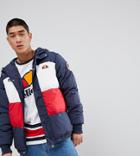 Ellesse Ski Padded Jacket With Logo Hood - Navy