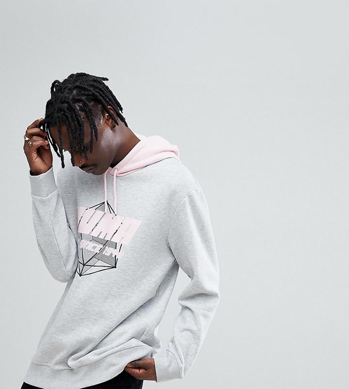 Puma Layered Hoodie In Gray Exclusive To Asos - Gray