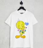 Reclaimed Vintage Inspired Tweety Bird Licensed T-shirt In White