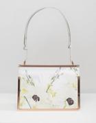 Ted Baker Metal Corner Petal Shoulder Bag - Light Gray