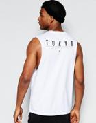 Asos Sleeveless T-shirt With Tokyo Back Print - Black