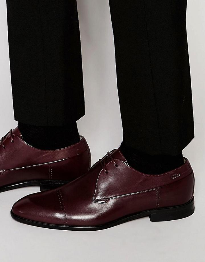 Hugo By Hugo Dreols Toe Cap Derby Shoes - Red