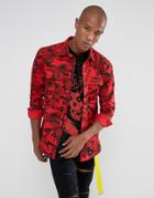 Sixth June Shirt In Red Camo - Red