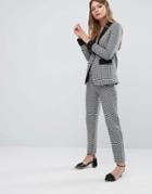 Fashion Union Houndstooth Cigarette Pant Co-ord - Multi