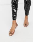 Vivienne Westwood For Melissa Orb Ballet In Rose Gold-copper