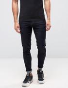 Farah Super Skinny Jeans In Rinse Stretch - Blue