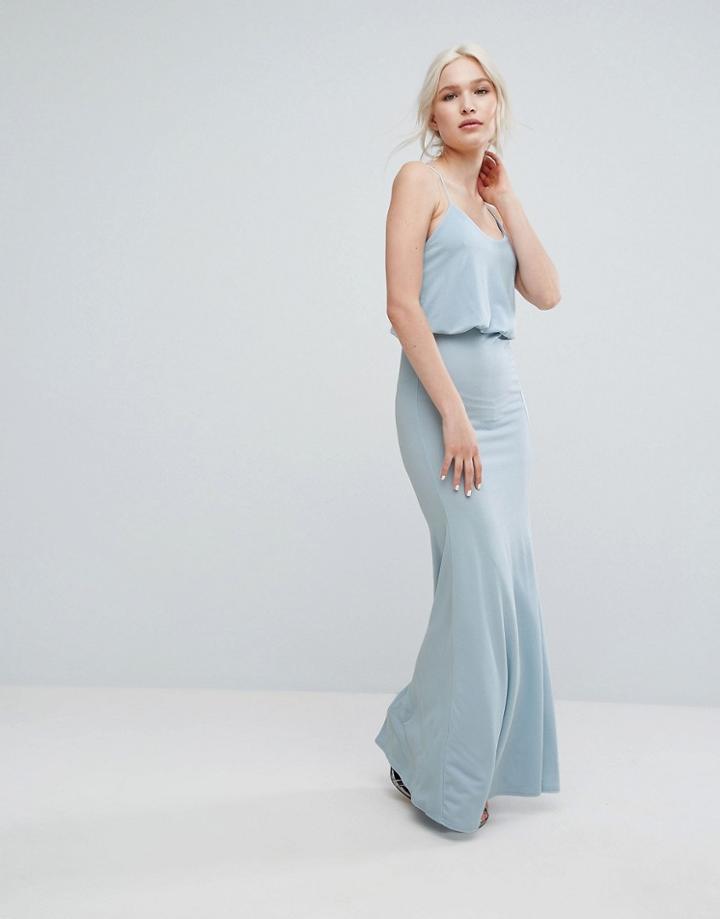 Club L Cross Back Maxi Dress - Blue