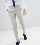 Heart & Dagger Skinny Wedding Suit Pants In Summer Dogstooth - Tan