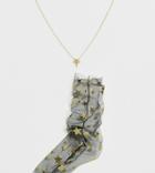 Orelia Gold Plated Star Necklace With Star Mesh Socks - Gift Set - Gold