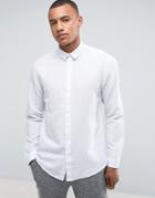 Selected Homme Regular Linen Shirt - White