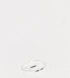 Asos Design Curve Sterling Silver Ring In Melt Wraparound Design