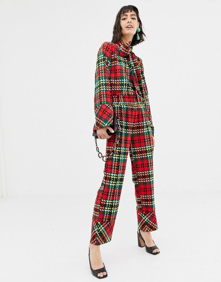 Resume Jasmine Pants In Plaid - Red