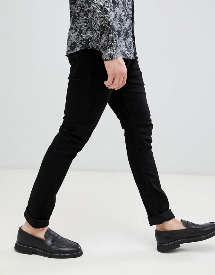 Allsaints Cigarette Skinny Fit Jeans In Black - Gray