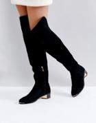 Ted Baker Nayomie Black Suede Over The Knee Boots - Black