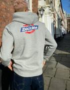 Dickies Ruston Back Print Hoodie In Gray-grey