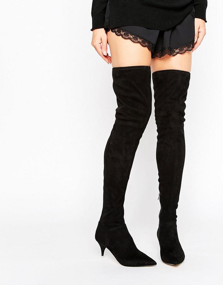 Aldo Beilla Point Mid Heeled Over The Knee Boots - Black
