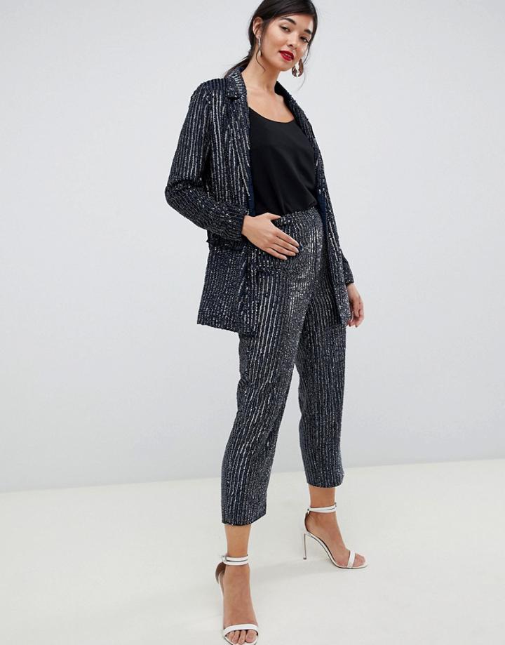 Asos Edition Embellished Pants - Navy