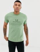 Fred Perry Embroidered Logo T-shirt In Green - Green