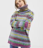 Collusion Space Dye Sweater With Roll Neck - Multi