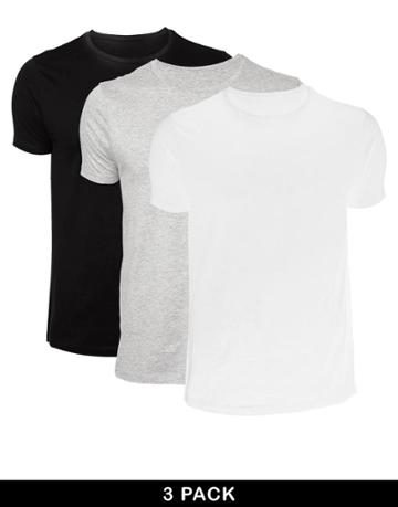 Asos T-shirt With Crew Neck 3 Pack Save 22%