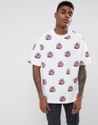 Asos Oversized T-shirt With All Over Piggy Bank Print - White