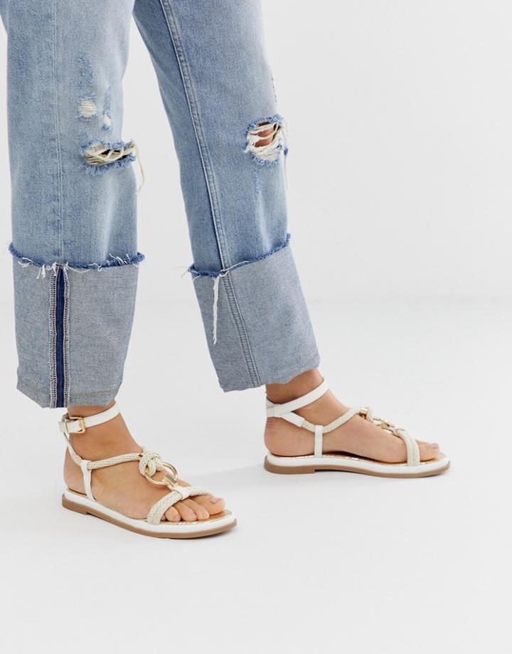 River Island Sandals With Rope Detail In White