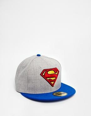 New Era 59fifty Superman Fitted Cap - Gray