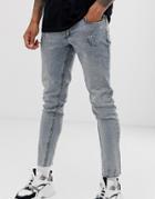 Religion Cropped Skinny Fit Jeans-blue