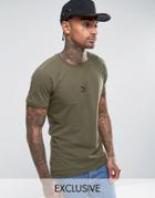 Puma T7 Logo Muscle Fit T-shirt In Green 57443303 - Green