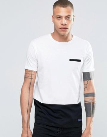 !solid Tailored & Originals T-shirt With Contrast Hem - Black