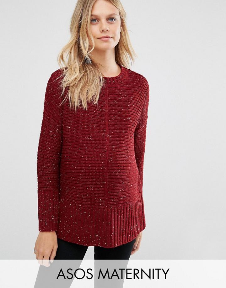 Asos Maternity Ultimate Chunky Sweater - Red