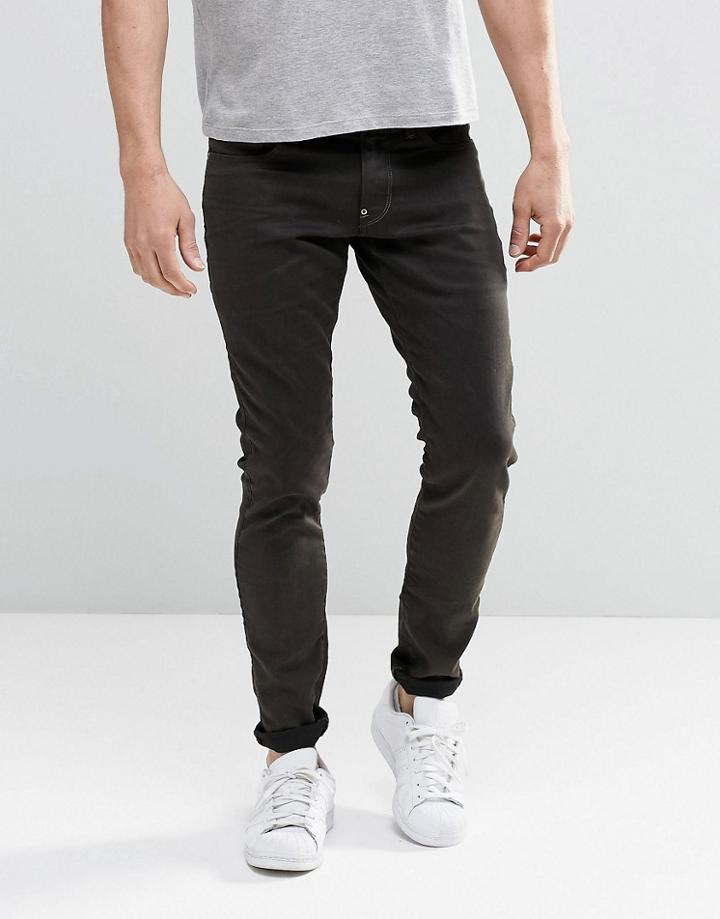 G-star Revend Super Slim Jeans In Dark Brown Overdye - Brown