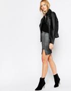 Minimum Piah Bodycon Mini Skirt - Gray