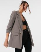 River Island Relaxed Blazer Co-ord In Taupe-neutral
