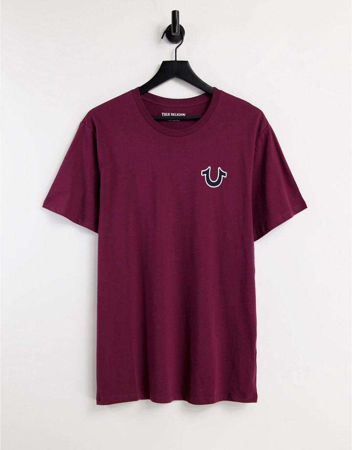 True Religion Buddha Logo Crew Neck T-shirt-red