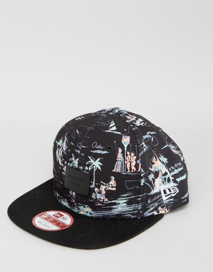 New Era 9fifty Snapback Cap Ny Yankees Offshore Print - Black