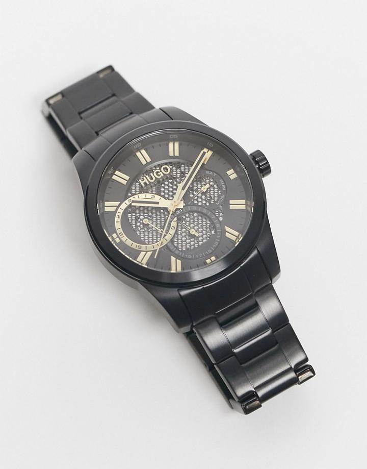 Hugo Mens Bracelet Watch In Black