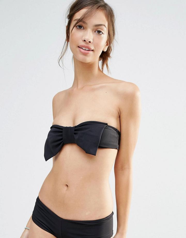 Lolli Timless Bow Bikini Top - Black