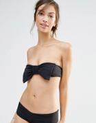 Lolli Timless Bow Bikini Top - Black