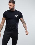 Kings Will Dream Muscle Logo T-shirt With Rose Print - Black