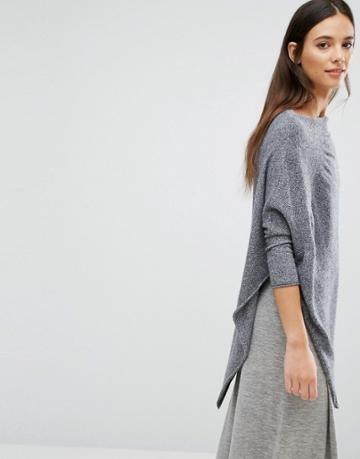 Les 100 Ciels Cashmere Wrap Sweater - Gray