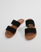Asos Design Fontana Suede Mules - Black