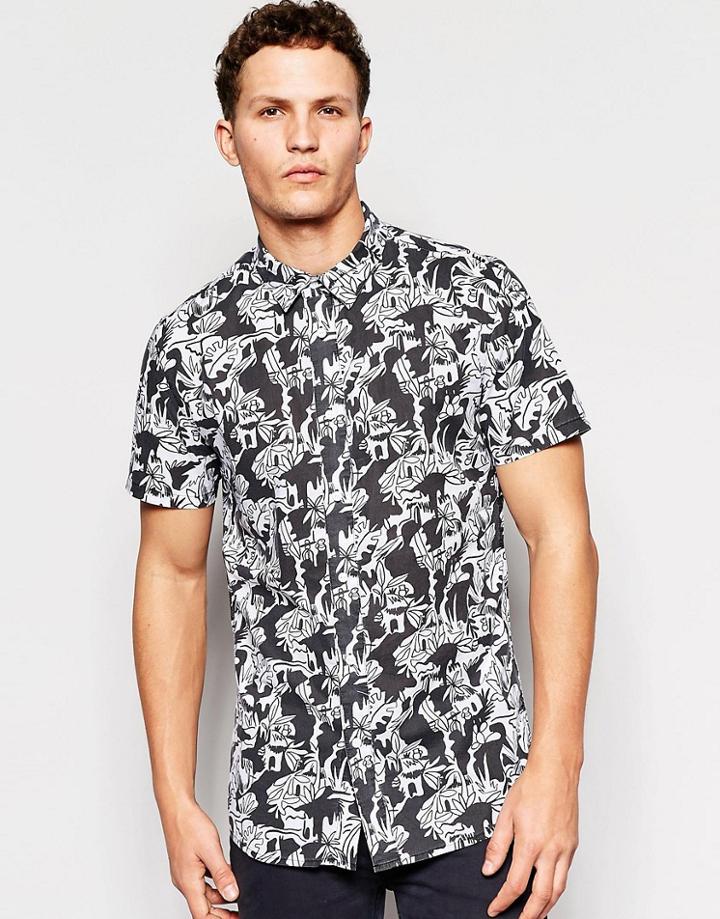 Afends Doodles Short Sleeve Shirt - Black