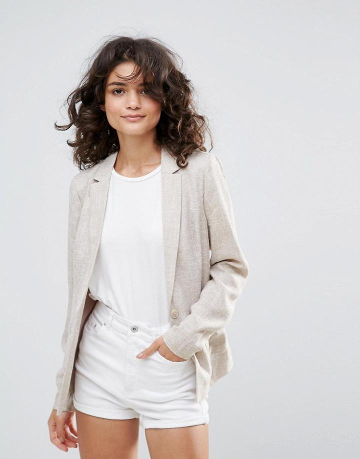 Vero Moda Gray Textured Blazer - Gray