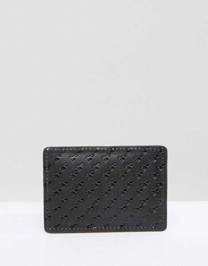 Abuze London Card Holder With Wasp Print - Black