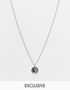 Reclaimed Vintage Inspired The Yin And Yang Pendant On Silver Chain