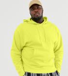 Collusion Plus Hoodie In Lime Green - Pink