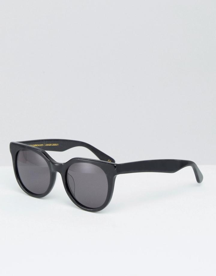 Han Kjobenhavn Sunglasses Paul Senior In Granite - Black