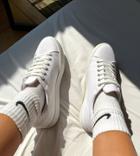 Asos Design Wide Fit Day Time Chunky Flatform Lace Up Sneakers In White