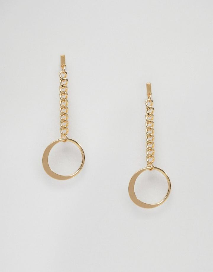 Asos Mismatch Toggle Drop Earrings - Gold